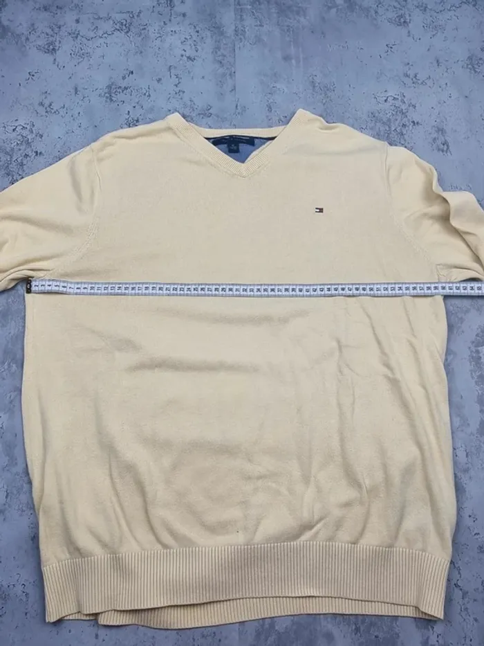 Pull col V Tommy Hilfiger jaune, XL Hommes - photo numéro 6