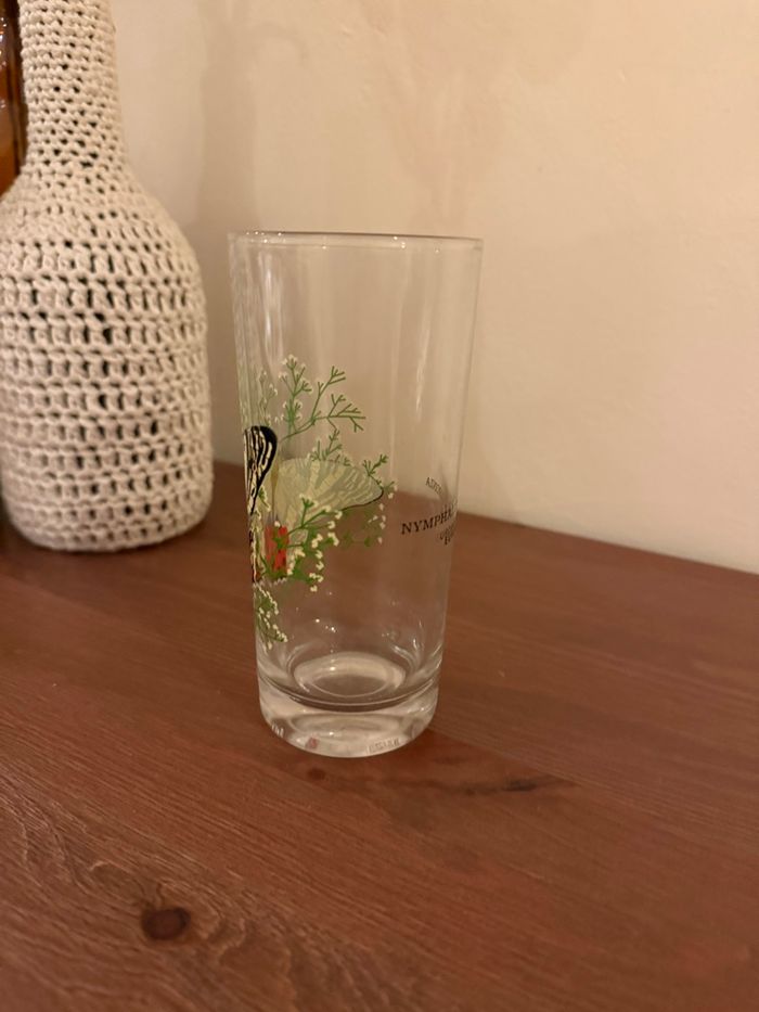 Verre avec papillons - Vintage - photo numéro 4