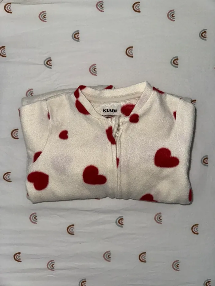 Pyjama cœur rouge