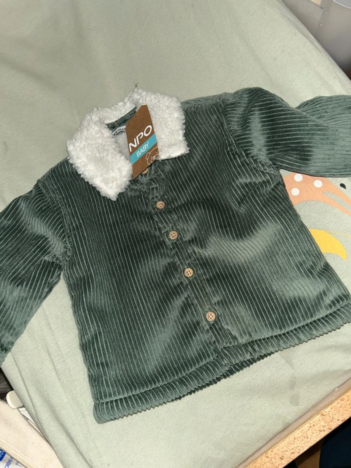 Veste velours côtelé vert