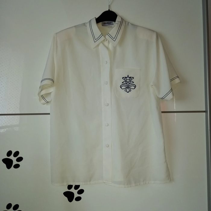 Chemise / Blouse by Damart esprit Marinière Vintage comme neuve taille 38 - photo numéro 9