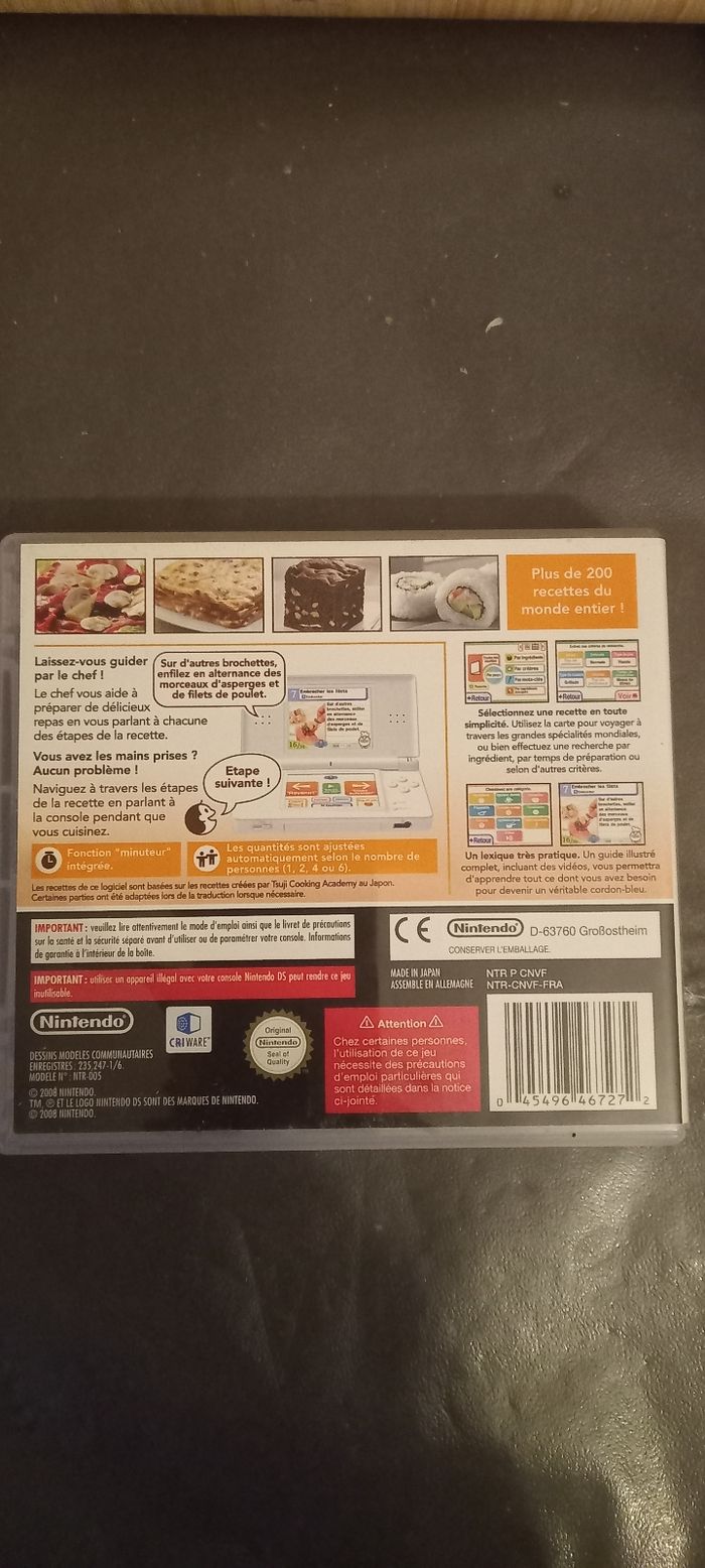 Jeu Nintendo DS Leçon de cuisine - photo numéro 2
