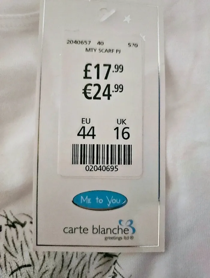 Pyjama blanc bleu nounours Me to You New Look Taille 44 (40/42) Neuf - photo numéro 6