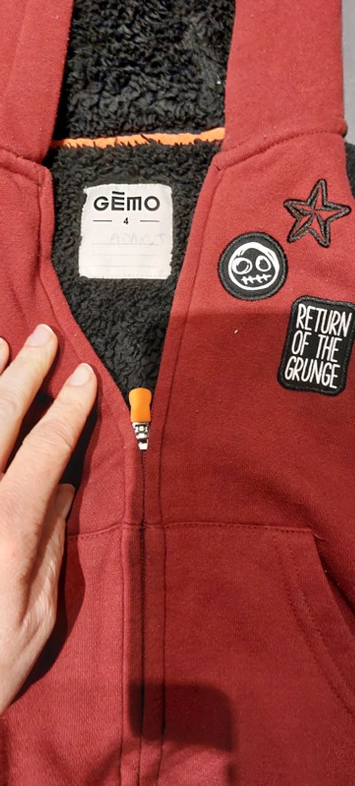 Veste polaire zippée capuche 4 ans - photo numéro 2
