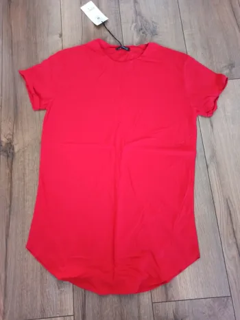 Tee shirt homme rouge uni S