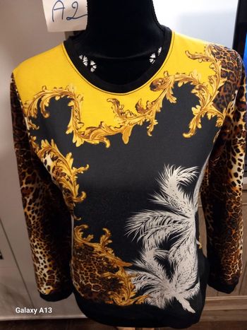 Blouse Chic "New Collection" – Imprimé Baroque & Tropical