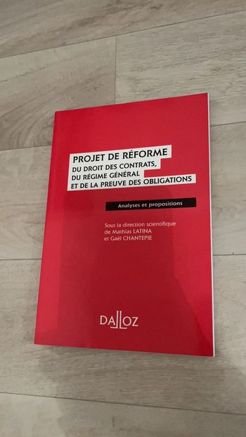 Livre projet de réforme dalloz