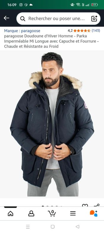 Vend manteau homme