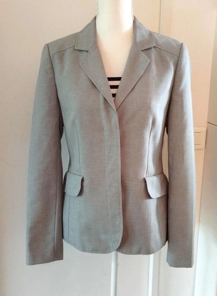 Tailleur jupe gris Etam 40 - photo numéro 3