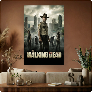 Affiche "The Walking Dead" poster série zombies apocalypse déco murale A3 Sans cadre