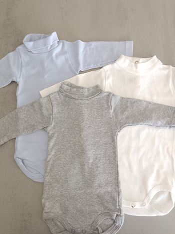 Lot 3 bodies col roulé