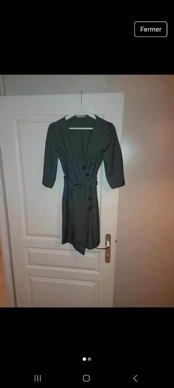 Robe grise cache coeur Mango Casual