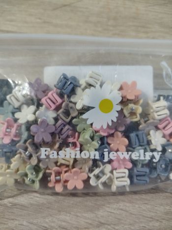 Mini pince à cheveux multicolore