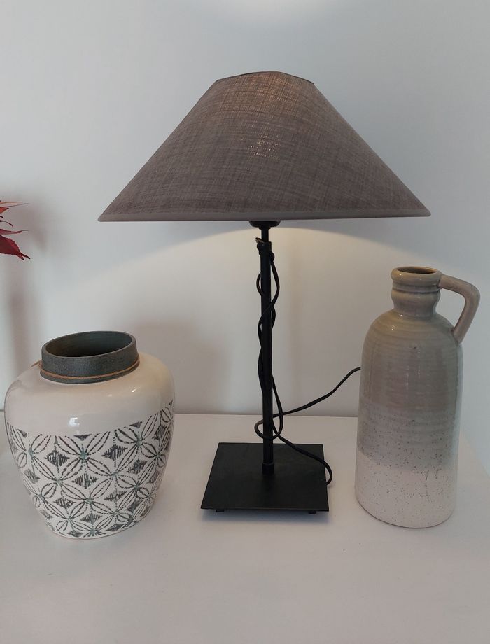 Lampe de table Dalainor Duo - Design moderne gris/noir - photo numéro 3