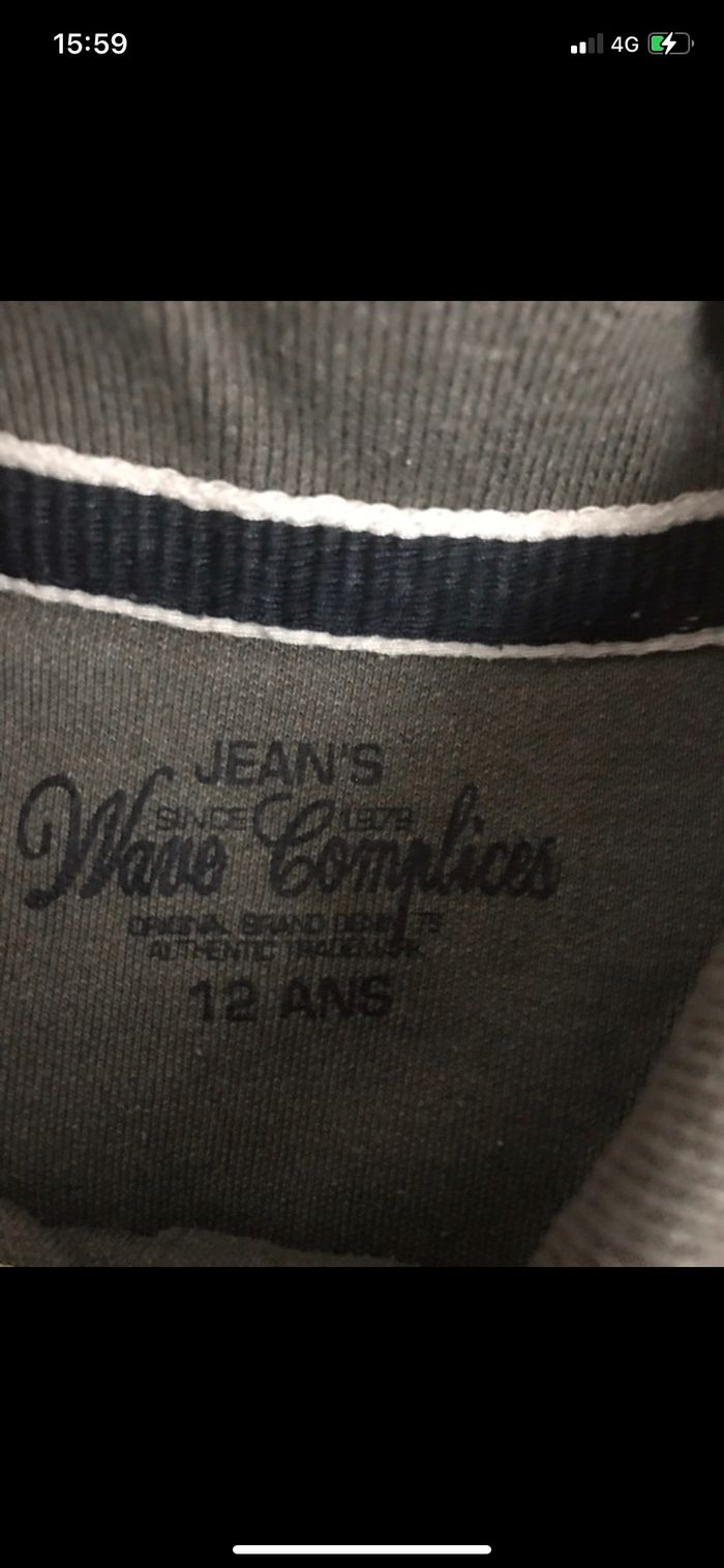 Polo gris Complice 12 ans - photo numéro 3
