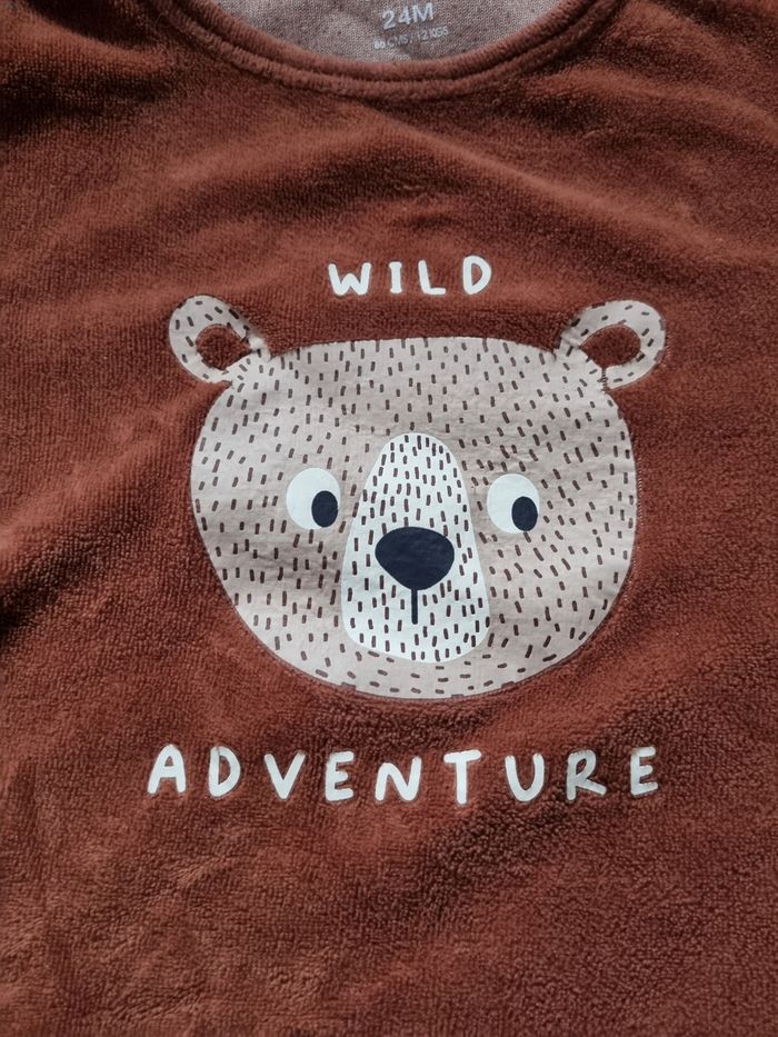 Pull de pyjama imprimé ourson 🐻 24mois - photo numéro 2