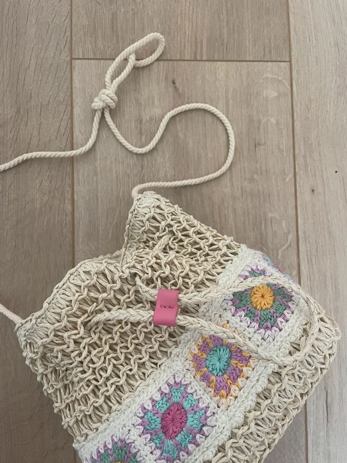 Sac imitation raphia enfant réglable neuf - photo numéro 3