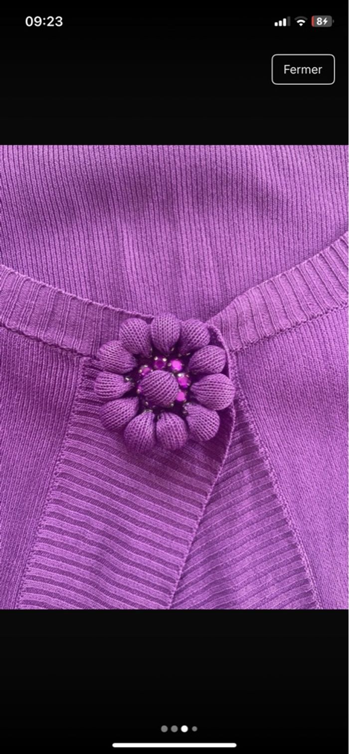 Haut violet a strass - photo numéro 3