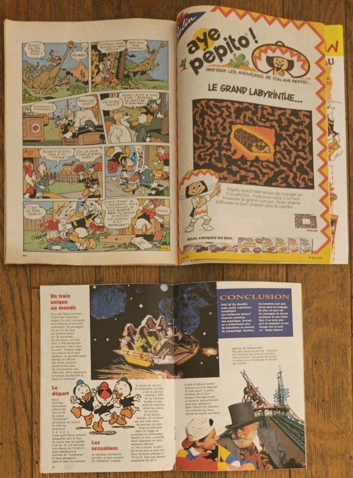 Ancien journal de Mickey avec mini livre space mountain N°2241 de 1995 vintage - photo numéro 5