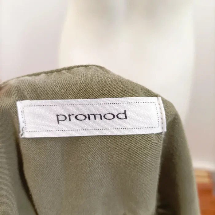 Robe fluide kaki col V – Promod – Taille 38 A793 - photo numéro 7
