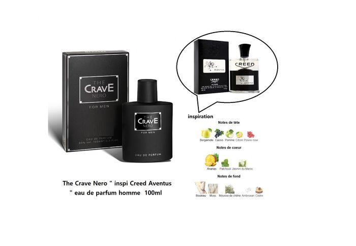 The Crave Nero " inspi Creed Aventus " eau de parfum homme  100ml - photo numéro 2