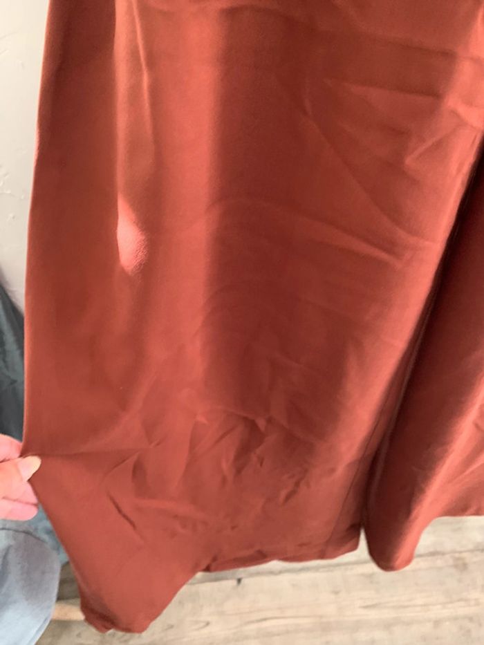 Pantalon H&M fluide jambe larges marron taille 38 - photo numéro 4