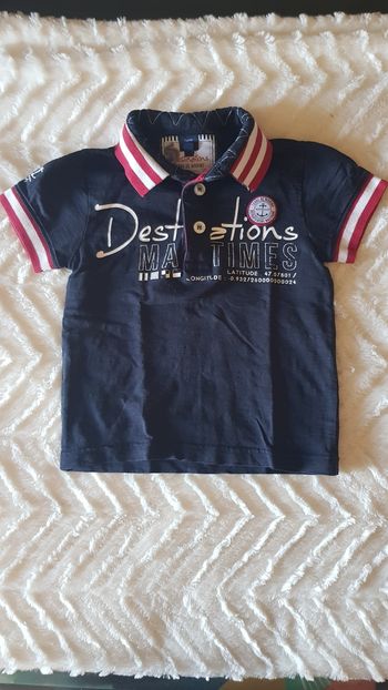 Tshirt polo garçon motif marin