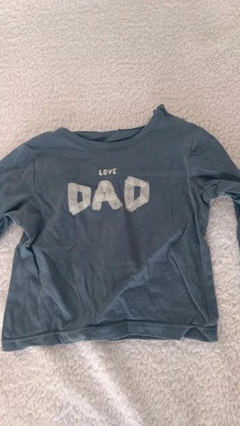Hauts manches longues" love dad" 3 mois