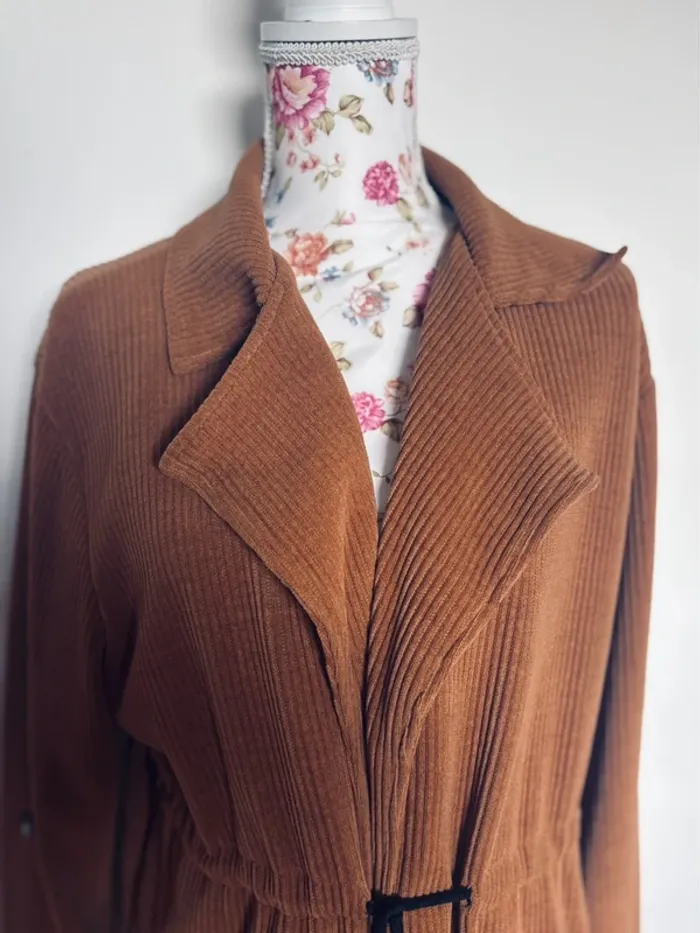 🤎 Veste camel en velours côtelé – Taille unique 🤎 - photo numéro 2