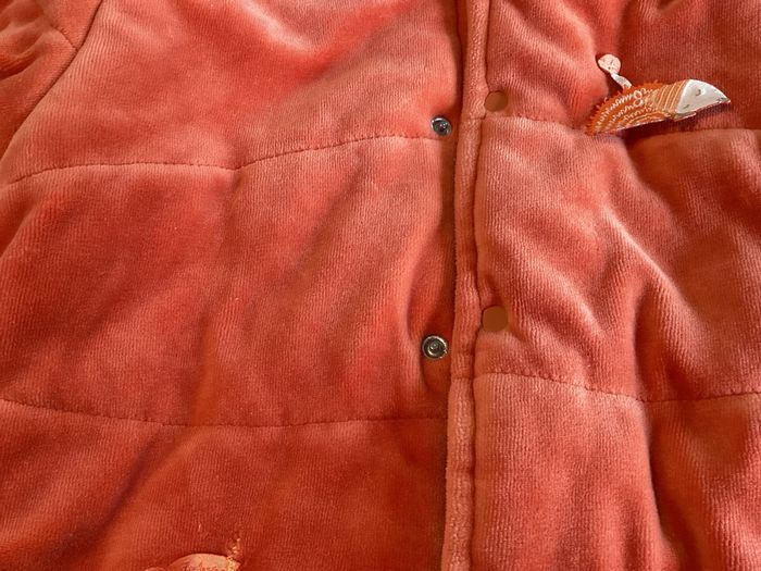Manteau zippé velours ras à capuche 3 mois - photo numéro 2