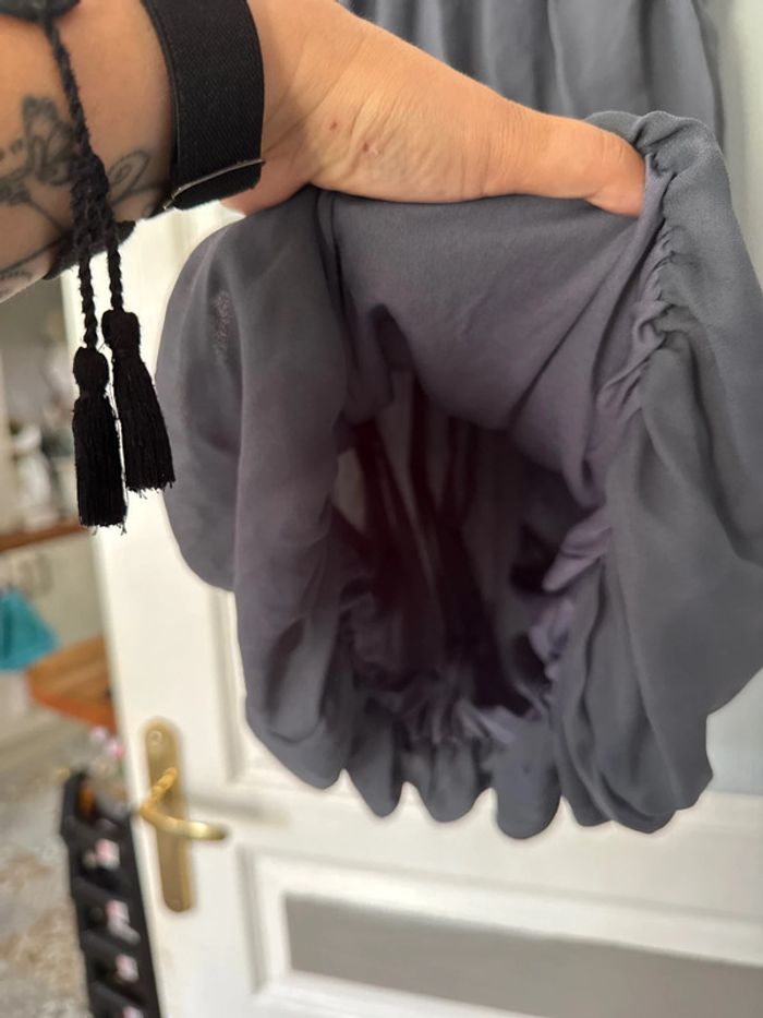 Robe grise classe effet boule en bas  avec sequin promod 38 - photo numéro 5