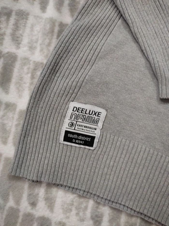 Pull fin col roulé camionneur gris Deeluxe taille 40 L - photo numéro 2