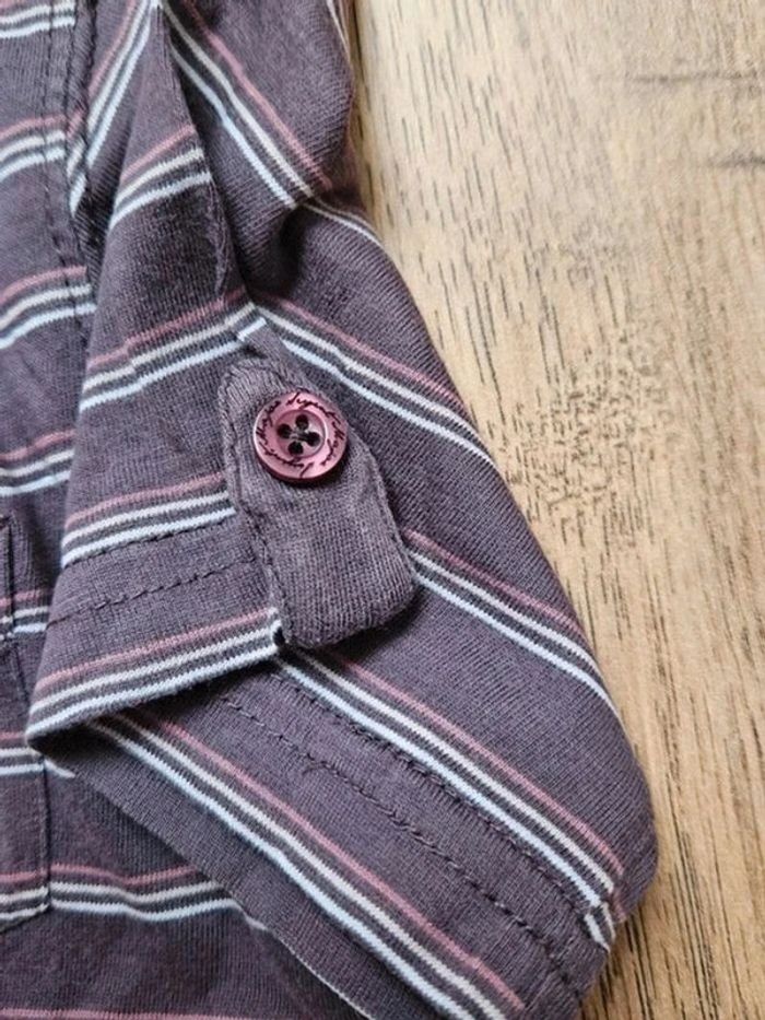 Polo manches courtes rayé violet et blanc Sergent Major 5 ans - photo numéro 6