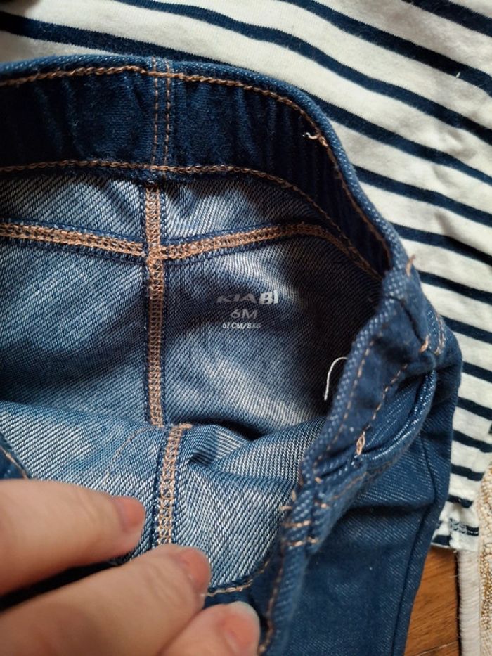 Tenue complète obaibi kiabi jean et marinière 6 mois - photo numéro 3