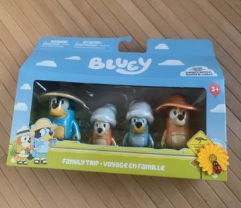 Famille en voyage bluey