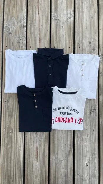 Lot de 5 t-shirts manches longues _ Kiabi _ 10 ans