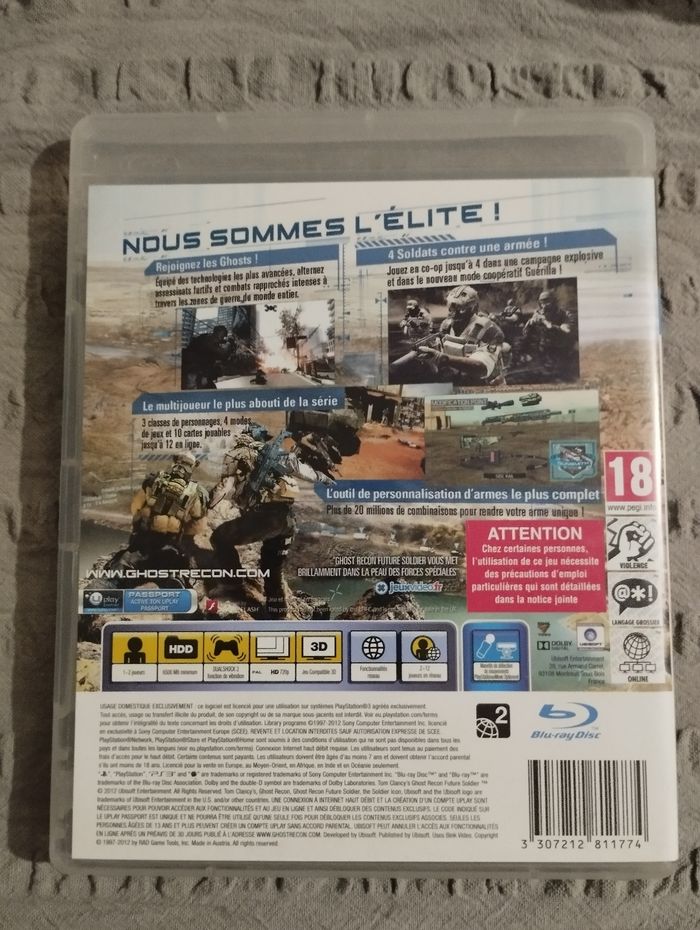 Ghost Recon Future soldier PS3 complet - photo numéro 3