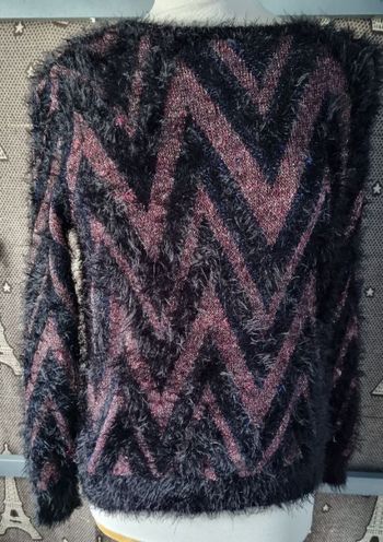 Pull doux noir pailleté taille S