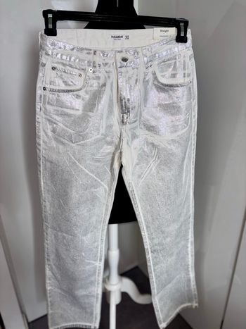 Jean droit argenté pailleté - Pull&Bear - NEUF avec étiquette