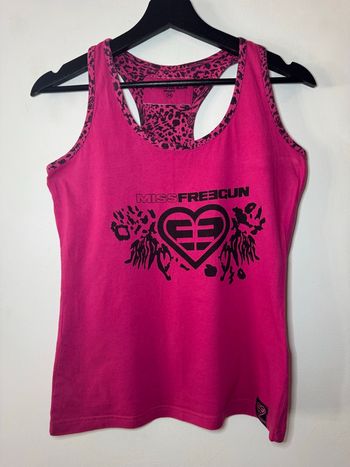 Débardeur rose et noir Freegun /