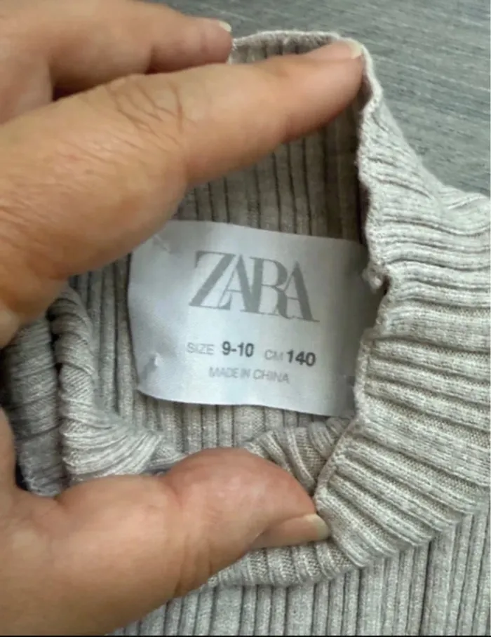 Pull beige chiné Zara fille 9/10 ans - photo numéro 2