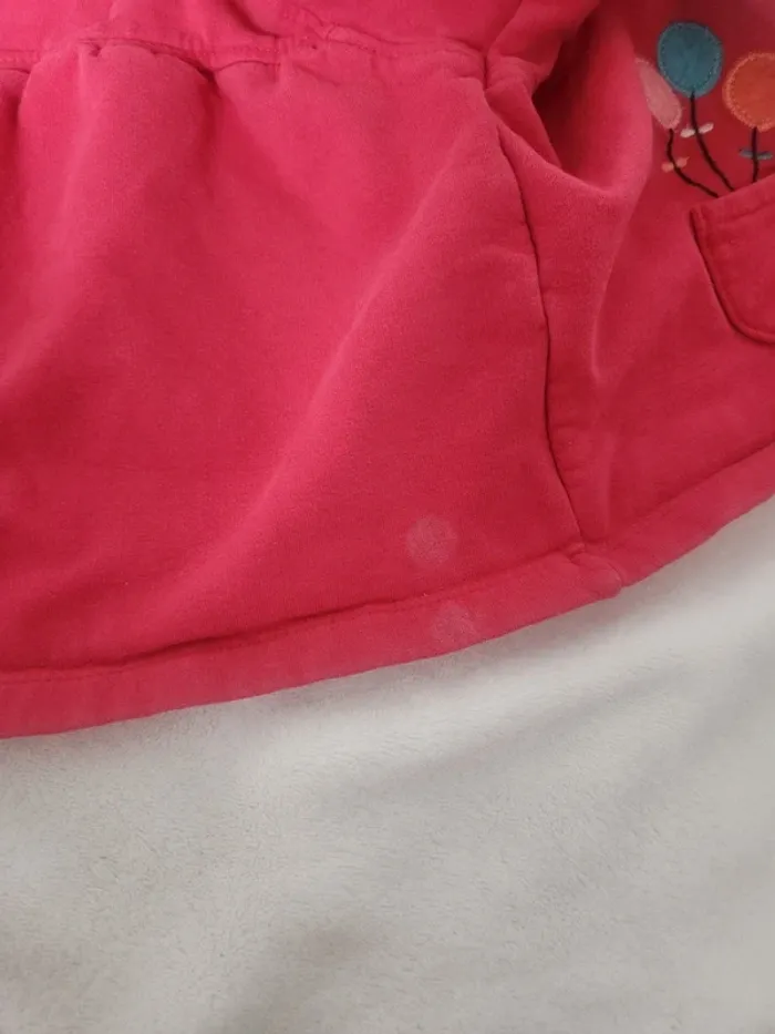 Magnifique lot bébé fille rose motif liberty jogging sweat salopette bandeau haut Dpam 9 mois - photo numéro 6