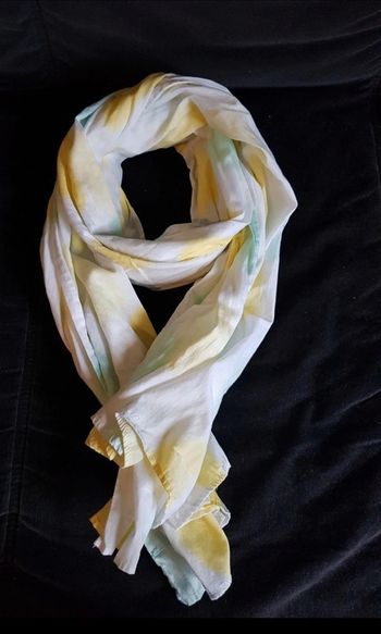 Foulard à gros poids jaune et vert