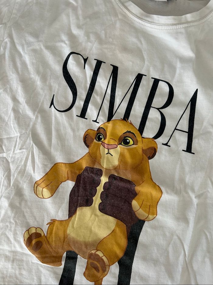 T-Shirt manches courtes Simba Le Roi Lion The Lion King femme taille 34 XS Stradivarius - photo numéro 5