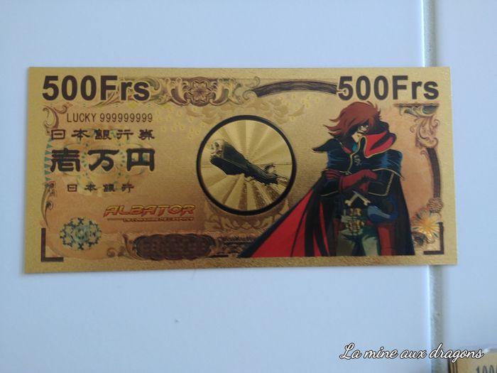 Billet Albator Collector Doré card carte Harlcok ticket goodies banknote