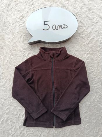 Gilet polaire zippé hiver Fille 5 ans