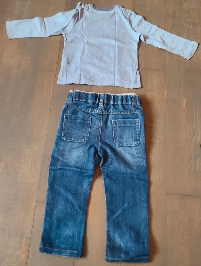 Ensemble jean + t-shirt à manches longues - photo numéro 3