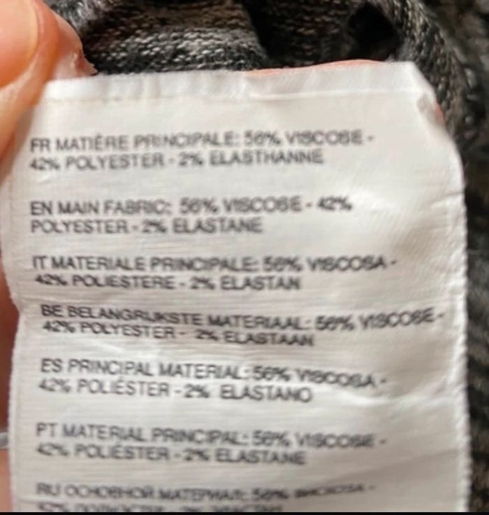 Blouse chinée grise avec dentelle devant - photo numéro 5