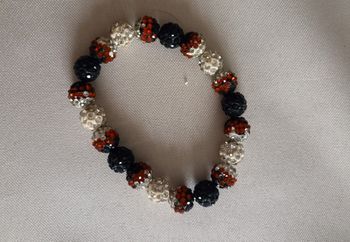 Bracelet Shamballa Chic et Scintillant (Noir, Blanc & Rouge)