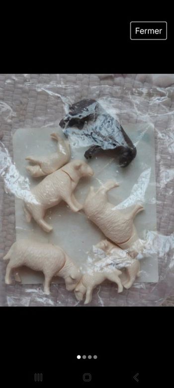 Playmobil set vintage de 1999 lot de 7 animaux (4 moutons et 3 agneaux)